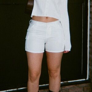 brandy melville/john galt white cargo shorts